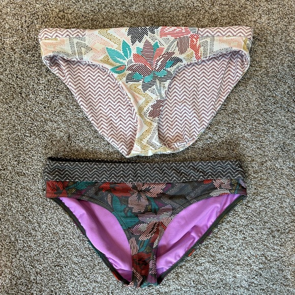 Bundle 2 Prana bikini bottoms size S. Horchata Innix Reversible and Ramba styles - Picture 1 of 10